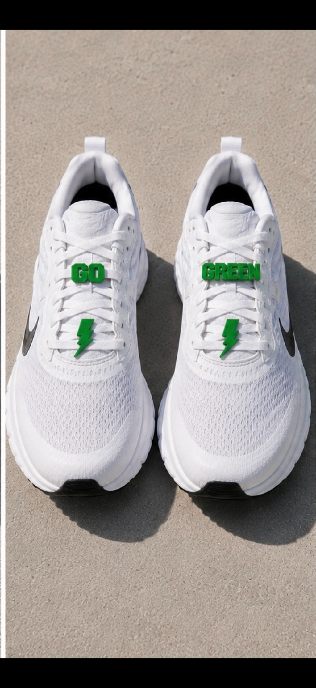 Green Sports Carnival Shoelace Charms