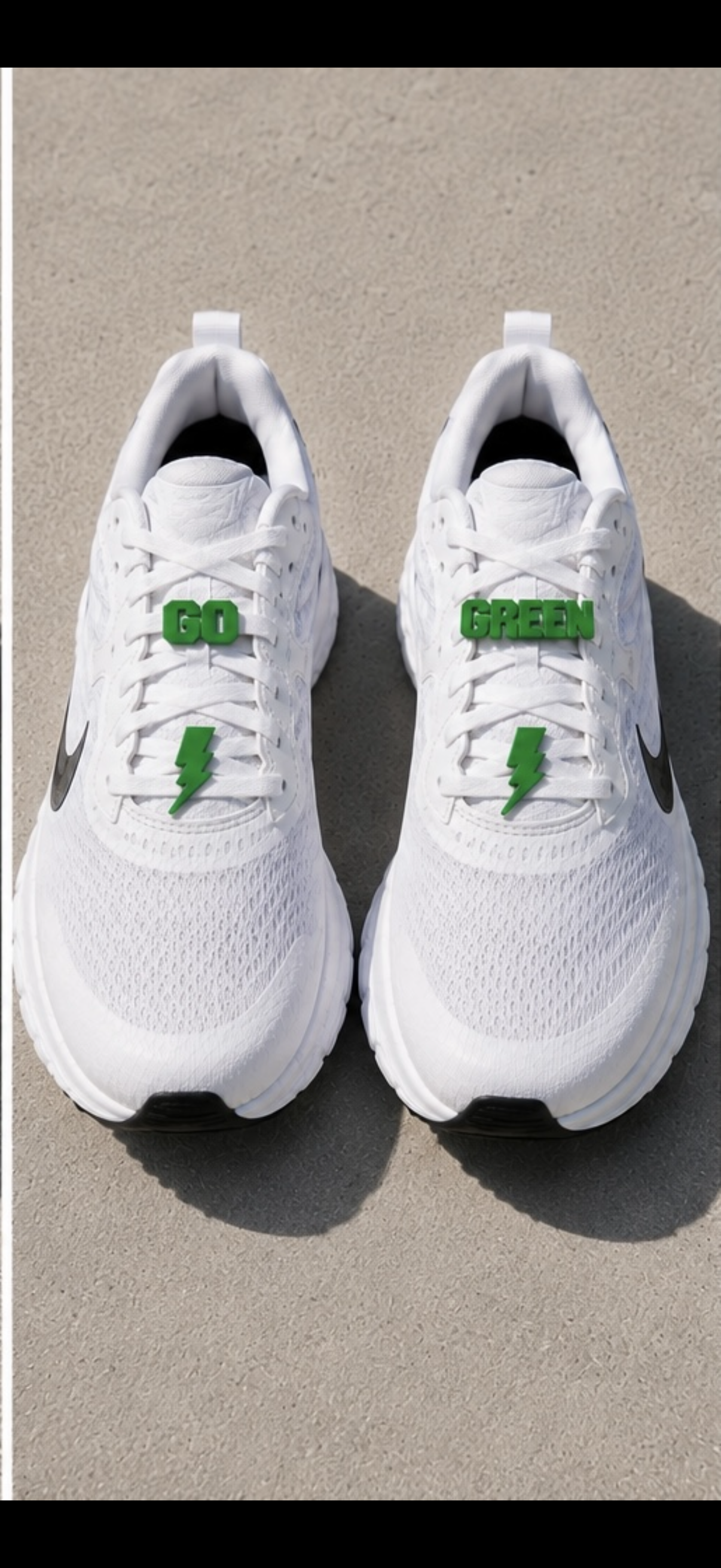 Green Sports Carnival Shoelace Charms