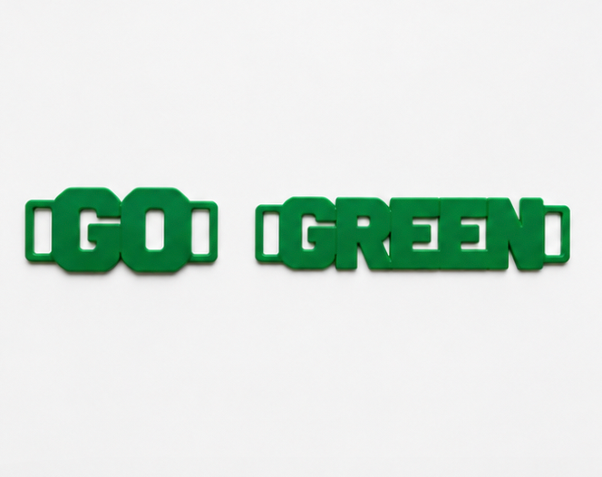 Green Sports Carnival Shoelace Charms