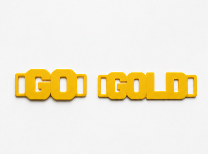Gold Sports Carnival Shoelace Charms