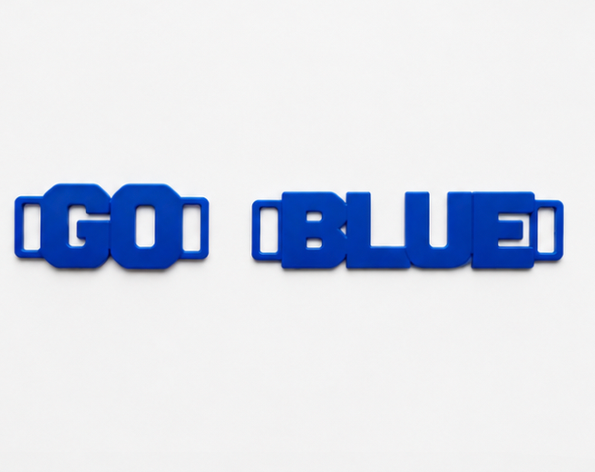 Blue Sports Carnival Shoelace Charms